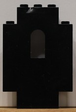 Lego Articolo 4444 Panel 2X5X6 Wall With Window - Black - Qualità Media