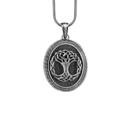Collana yggdrasil argento - collana,