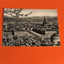 TORINO VEDUTA GENERALE PANORAMICA VECCHIA CARTOLINA BIANCO E NERO