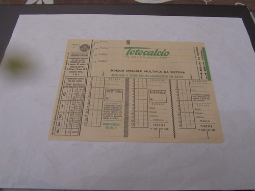 Schedina originale totocalcio - schedina,