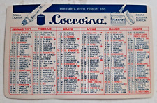 A622 CALENDARIETTO PLASTIFICATO TASCABILE 1991 Pubblicità "COCCOINA"