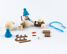 Kit Pupazzo di Neve Con Slitta