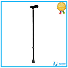 BASTONE IN ALLUMINIO CON PUNTALE ANTISCIVOLO E MANICO IN LEGNO PER ANZIANI