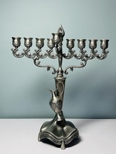 Silver Tone 9 Branches Hanukah