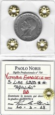 Vitt. Eman. III -Argento-  " 5 lire aquilino 1929 ** " PERIZIATA