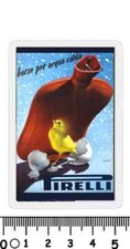 calamita pubblicitaria Borse acqua calda Pirelli gomme ruote Gino Boccasile 1951