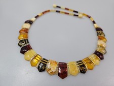 Collana ambra pietra preziosa gioiello collare catena colorata vero regalo...