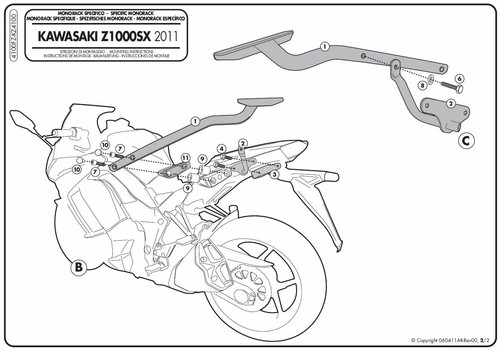 4100fz givi staffe - staffe, monorack