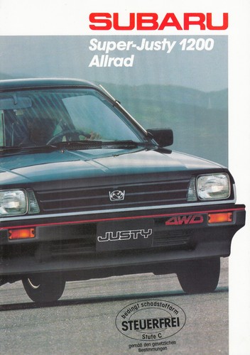 Brochure subaru justy - subaru,