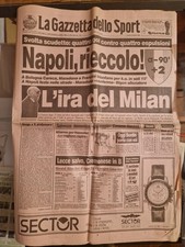 GAZZETTA DELLO SPORT 23 APRILE 1990 NAPOLI RIECCOLO! 2° SCUDETTO MARADONA