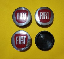 TAPPI COPRIMOZZO FIAT DIAMETRO 56 mm BORCHIE ROSSO PER CERCHI IN LEGA 4 pezzi