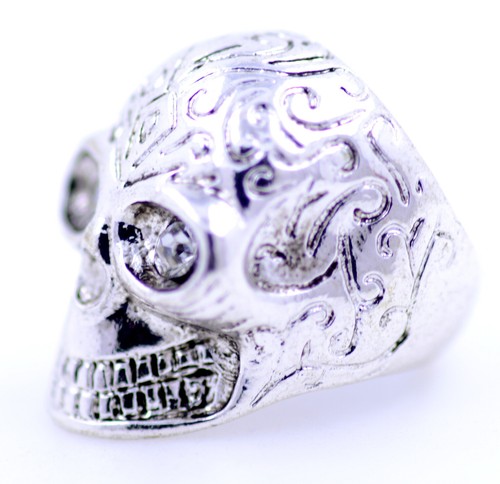 Anello stile punk goth argento