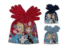 Cappello guanti Frozen bambina invernale Elsa Anna tg unica Disney fucsia 