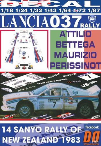 Decal lancia 037 rally - 037,