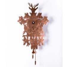 CUCU 373 foglia rame  Orologio da parete con cucu' e pendolo Domeniconi