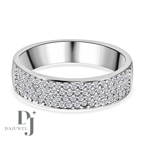 Fede nuziale moissanite mezza - nuziale,