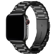 Cinturino inox Apple Watch 42mm 44mm 45mm 49mm Acciaio inox inossidabile nero