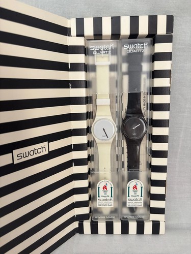 Swatch 1996 white hours - hours, and