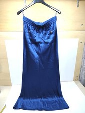 Chanel Gonna Lunga In Seta Taglia 40  Blu