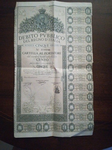 Certificato debito pubblico - di,