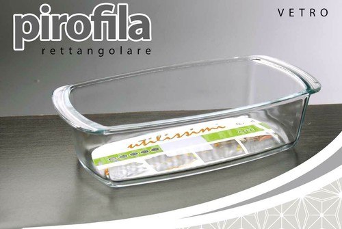 Pirofila rettangolare vetro - in,