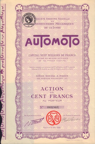 Automoto paris france 1924 - france,