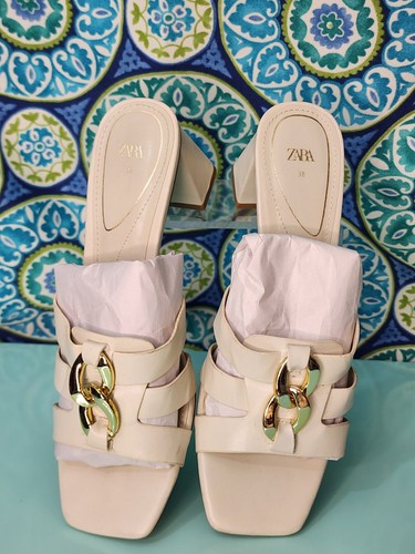 Zara cream block - block, heel
