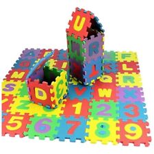 Tappeto Puzzle per Bambini Set 36 Pezzi Gioco Tappetino Lettere Alfabeto Gomma