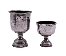 2x Antico Calici Con Gewelltem