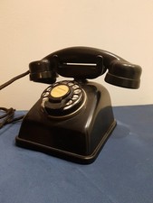 Telefono ATEA Corpo In Metallo Cornetta In Bachelite Disco Rotante Belgique 