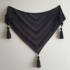 scialle uncinetto pura lana