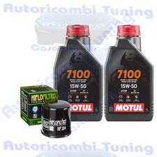 Kit Tagliando Olio Motul 7100 15W50 Per Yamaha YFM700 FG Grizzly 2007>2013