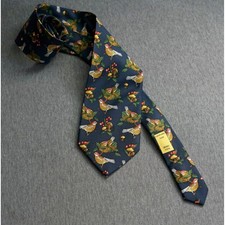 CRAVATTA " Pernici" VINTAGE  SETA 100% Leonard Paris