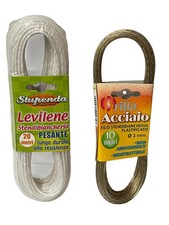 CORDA PER STENDERE BUCATO FILO BIANCHERIA NYLON MT 20 ACCIAIO RIVESTITO MT 10