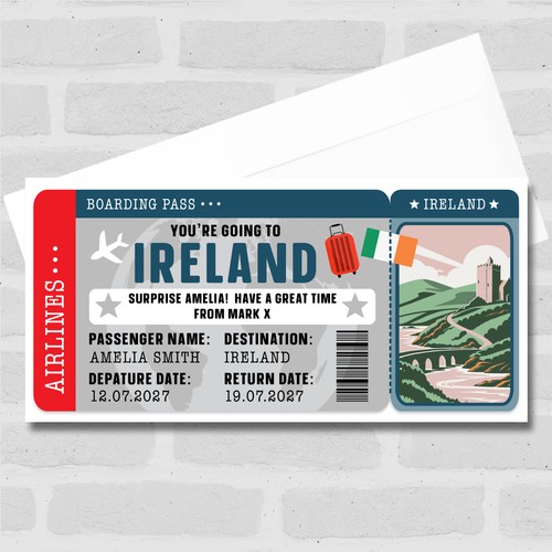 Carta imbarco irlanda buono - d'imbarco,