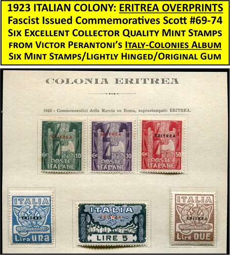 Eritrea italiana 1923 sei - italiana,