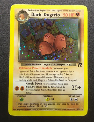 Dark dugtrio holo team - dugtrio,