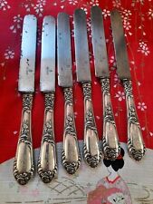 COLTELLI SET 6 PEZZI ARGENTO 800 FIRMATI ORIGINALI INGLESI FINE 800 