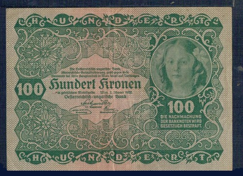 Austria 100 kronen - , 1922