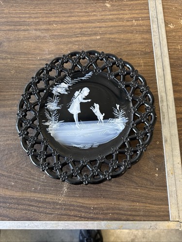 Piatto cammeo nero - vintage, in