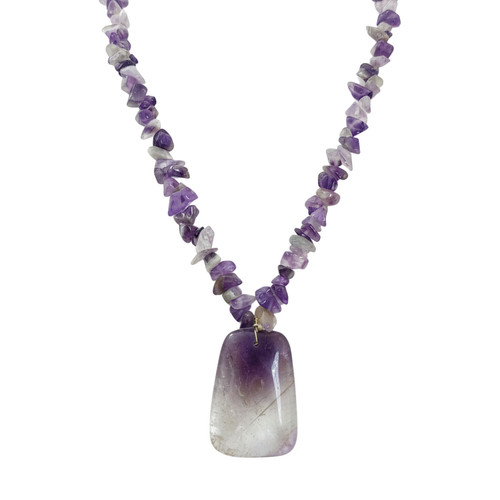 Collana ametista grezza con - ametista,