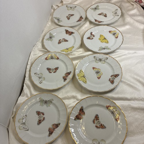 Limoges c plates butterfly - c,