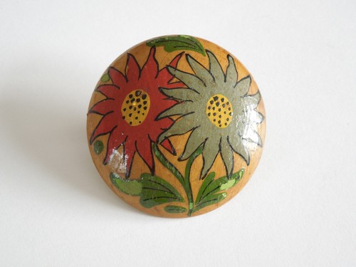 Spilla vintage legno - spilla,