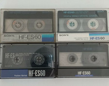 Lotto  4x SONY HF-ES 60 musicassette vergini cassette tape vintage
