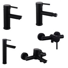 Rubinetto x bagno NERO OPACO miscelatore lavabo bidet vasca doccia moderno