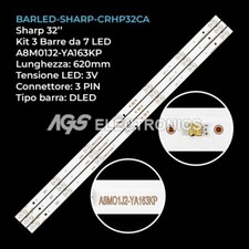 KIT 3 BARRE STRIP 7 LED TV