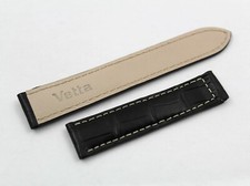 Watch Band Vetta Veritable Alligator Nero Luxury 18/16mm Orologi Ricambio Nuovo