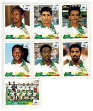 Francia 98 Panini Lotto 7 Stickers Squadra Arabia Saudita mai usati