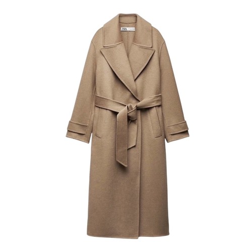 Cappotto lungo misto lana zara - lana,
