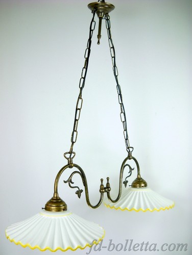 Lampadario liberty ottone